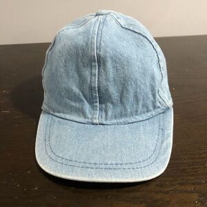Vintage 90s Y2K Light Denim Baseball Hat Cap 100% Cotton with Elastic Back